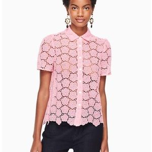 kate spade bloom flower lace top